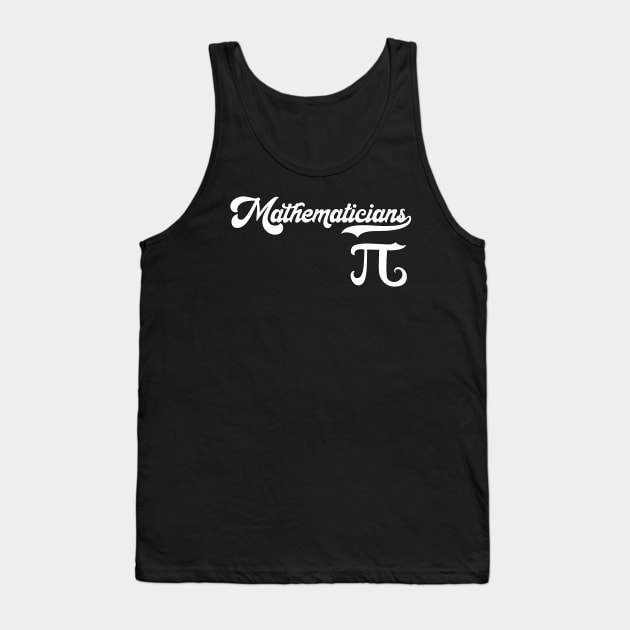 Mathematicians Retro Baseball Style - Pi Tank Top by Lyrical Parser